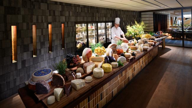 Cheese room at Basilico, the main restaurant at Conrad Singapore Orchard.