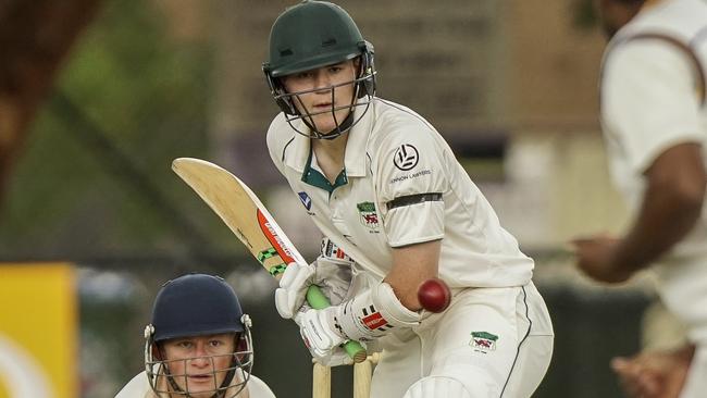 Caulfield’s Josh Agar keeps his eye on the ball. Picture: Valeriu Campan