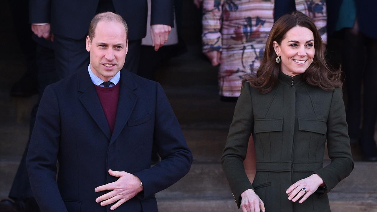 The couple were all smiles for their first joint engagement this year. Picture: AFP/Oli Scarff