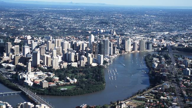 Looking north from Kangaroo Point across the CBD in 2005. Picture: Brisbane City Council