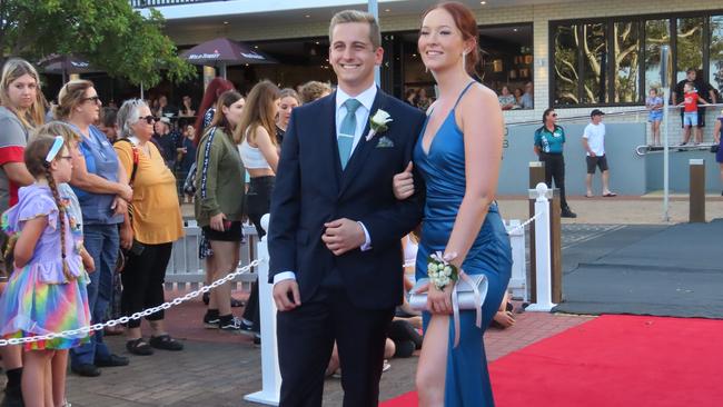 Students from Urangan State High School celebrating their formal.