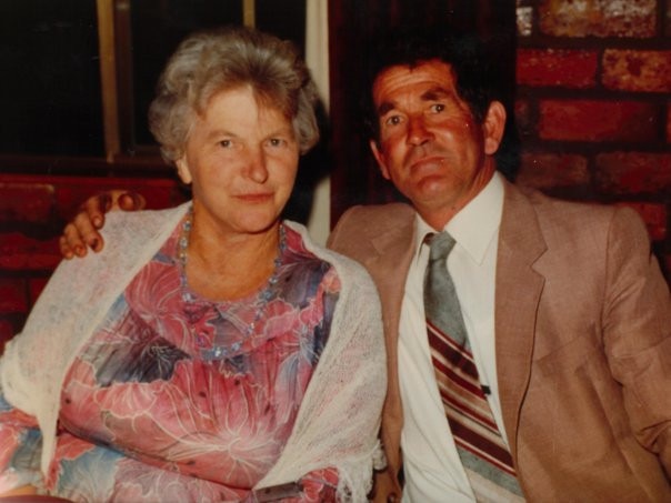 Sheila Triffitt and Henry Triffitt, grandparents of Toni Coward, founder of Sheila May Swim. The Tasmanian small business is named in honour of Sheila, whose middle name was May. Picture: Supplied