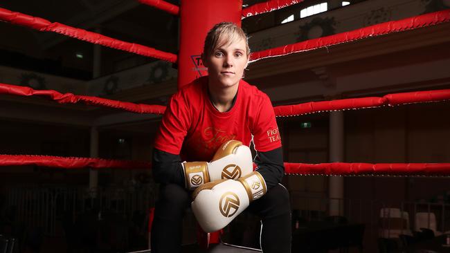 Tasmania's Krystina Jacobs will contest the WIBA Super Featherweight World Title fight at City Hall Hobart. Picture: Nikki Davis-Jones