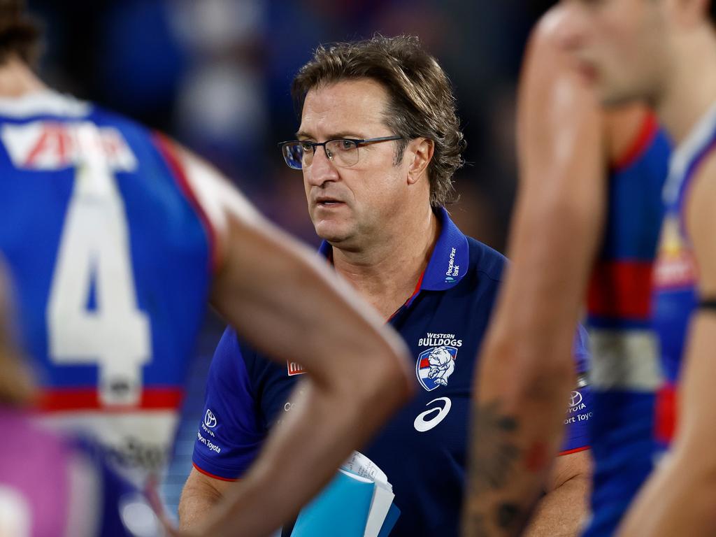 Luke Beveridge says his messaging won’t change this week despite the Bulldogs’s season being on the line. Picture: Michael Willson/AFL Photos via Getty Images.