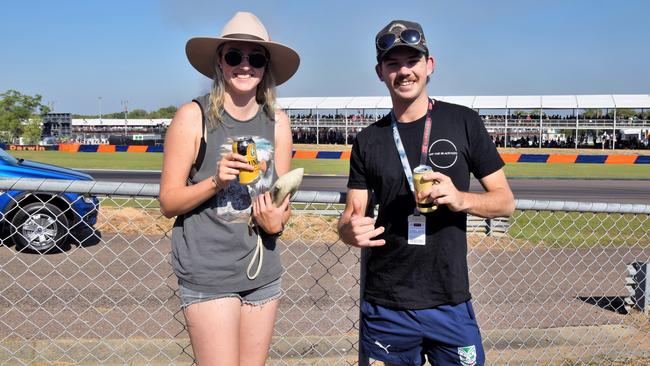 Zoe Mackwell and Steve Fleet at the 2023 Darwin Supercars. Picture: Fia Walsh