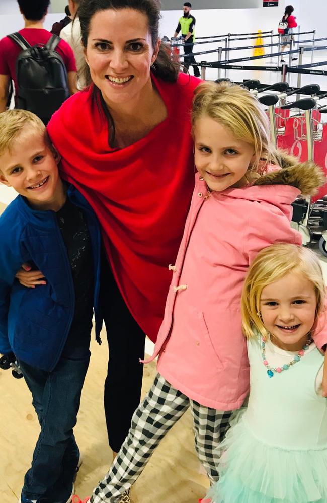 Pascale Helyar-Moray, pictured with her three children, is helping Aussies take control of their money. Picture: Supplied