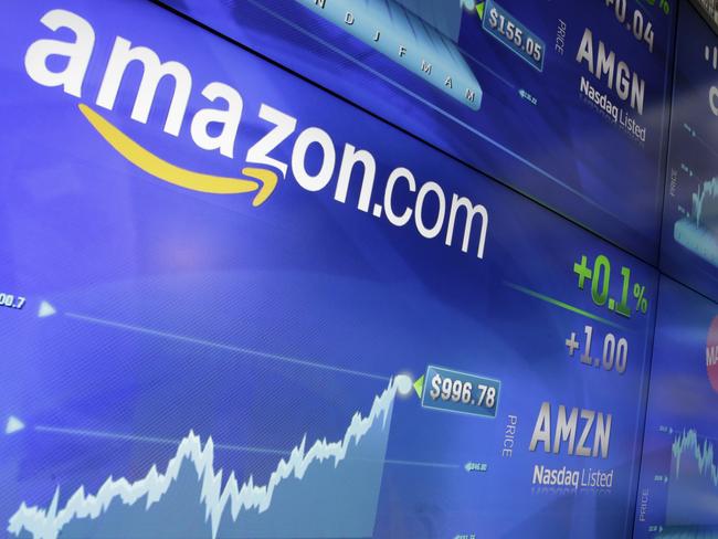Amazon shares just reached $US1000, putting it in an elite club. Picture: AP Photo/Richard Drew