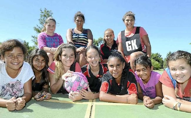 FUN OUT: Enjoying a fun day at Kadina Park in Goonellabah are (front, from left) Courtney Johnson, 12, Lala Glew, 13, Brianna Roberts, 12, Tijana Caldwell, 13, Noelene Monseen, 12, Juantaya Caldwell, 8, and Darcy Clarke, 11; (back) Tia Kendall, 12, Tywana Caldwell, 13, Caitlin Duroux, 16, and Merinda Smith, 13. Picture: Cathy Adams