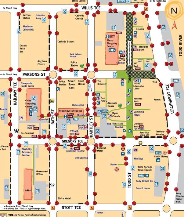 The proposed area Alice Springs Town Council is seeking to redevelop. Map: Alice Springs Town Council