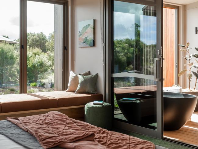 Eco Lodge Springs room at Peninsula Hot Springs. Picture: supplied