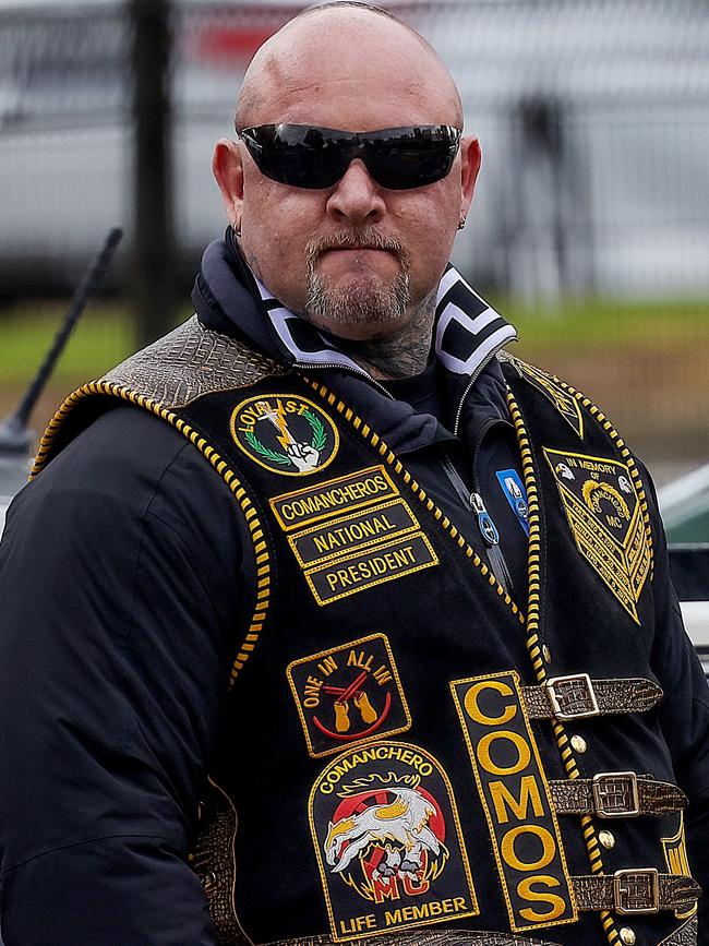 Comanchero Motorcycle Club president Mick Murray. Picture: Ian Currie