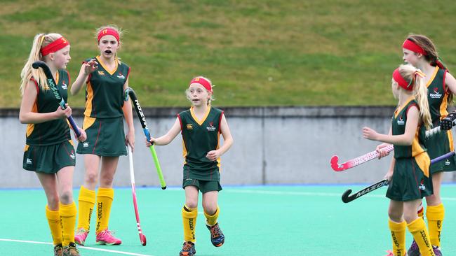 Hockey has always been a major part of Maddi Brooks’ (no.8) life. Picture: Nikki Davis-Jones.