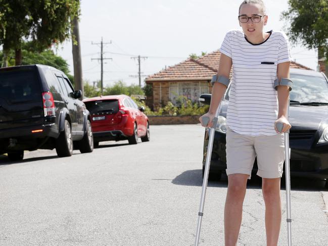 Louise Ferguson-Odgers was crushed between two cars outside her unit near Dandenong North Primary School. Picture: Norm Oorloff