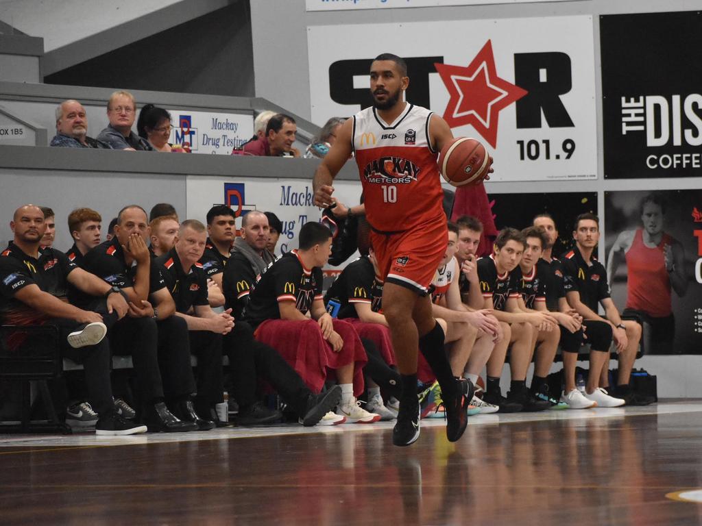Chris Cedar for Mackay Meteors against Ipswich Force in the NBL1 North match, July 24 2021. Picture: Matthew Forrest
