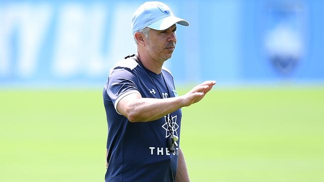Sydney FC coach Steve Corica says his side will be wary of a rebound from the Jets at McDonald Jones Stadium on Friday night. Picture: AAP