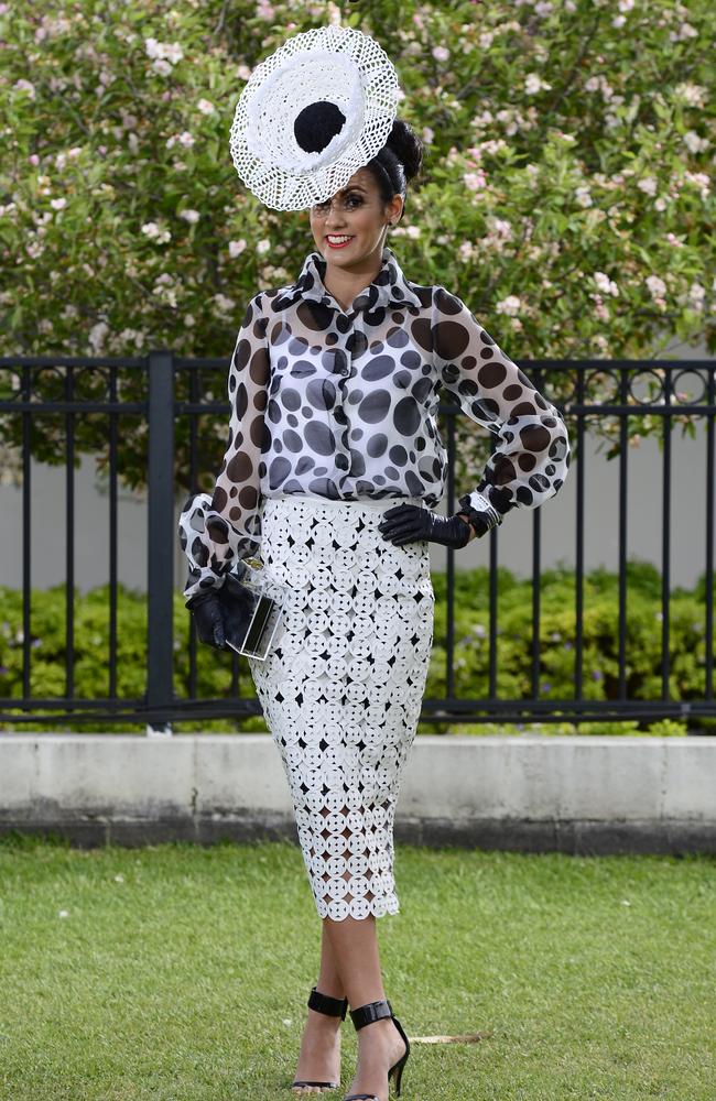 Ashleigh Robson at Flemington Racecourse on Derby Day 2014 Picture: Stephen Harman