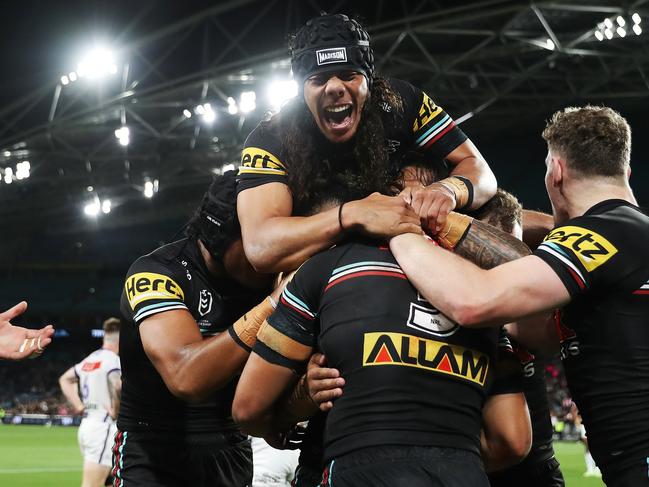 The Penrith Panthers are off to their fourth straight grand final. Picture: Getty Images