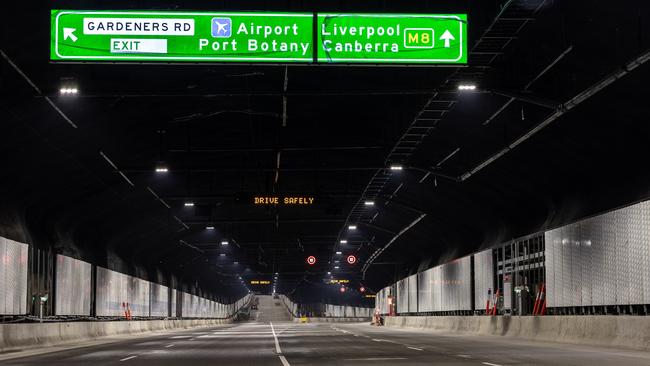 An exclusive peer inside the M4-M8 tunnels of WestConnex, set to open in early 2023. Picture: Darren Daly