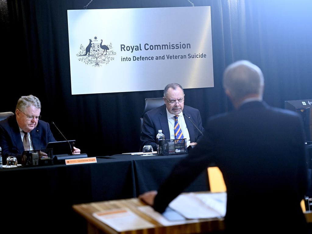 The hearing at the Royal Commission into Defence and Veteran Suicide. Picture: Jeremy Piper