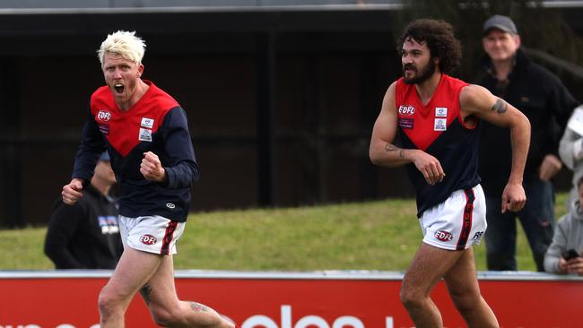 EDFL footy: Airport West v Tullamarine: Phillip Smith of Tullamarine on Sunday 21st of August, 2022 in Essendon, Victoria, Australia.Photo: Hamish Blair