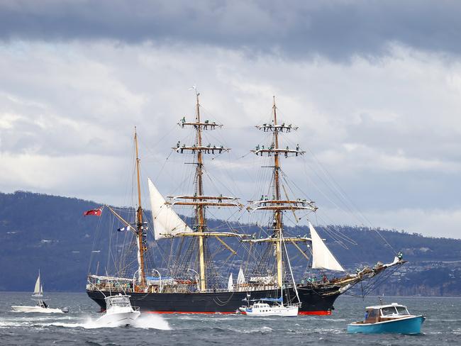 Australian Wooden Boat Festival - Parade of Sail pictured from the Young Endeavor PICTURE: MATT THOMPSON