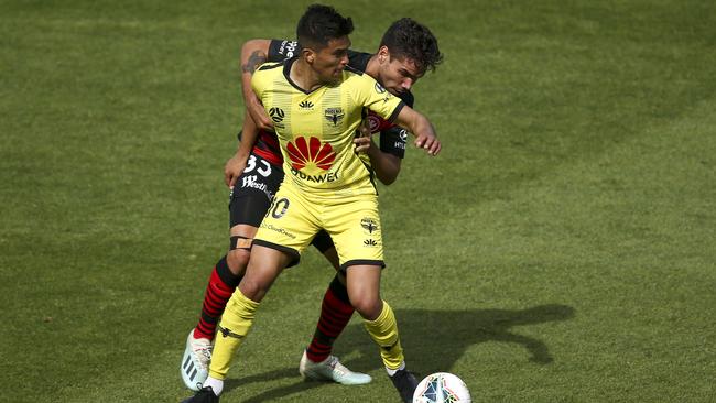 Phoenix star Ulises Davila will have to quarantine in Australia for two weeks before joining the rest of his Wellington teammates at the club’s NSW base. Picture: Hagen Hopkins/Getty Images