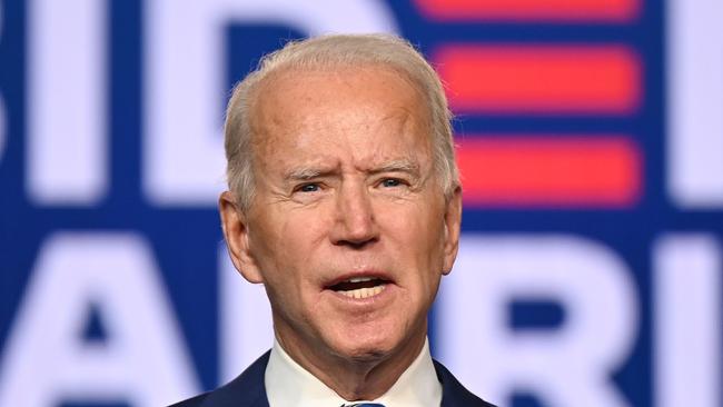 Joe Biden has addressed the nation following the election, saying every vote must be counted. Picture: Jim Watson/AFP