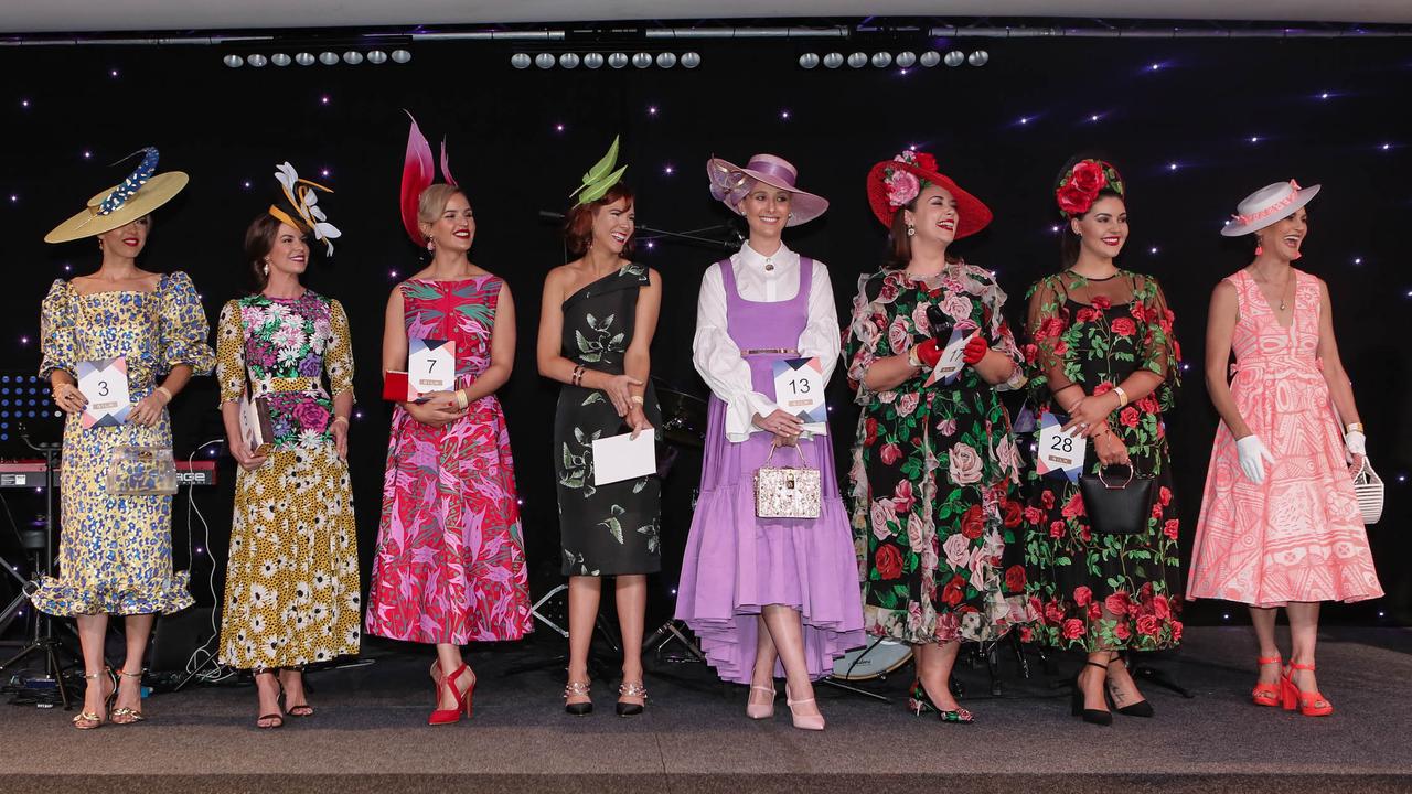 The Finalists in Fashions on the Field at Bridge Toyota Ladies Day. Picture: GLENN CAMPBELL