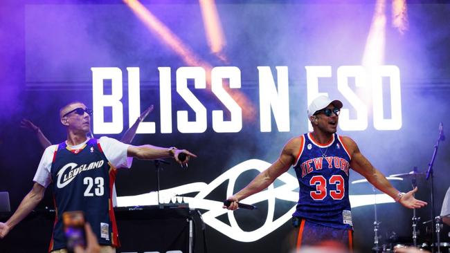 Bliss n Eso on stage at GC500 on Friday. Picture: Supplied