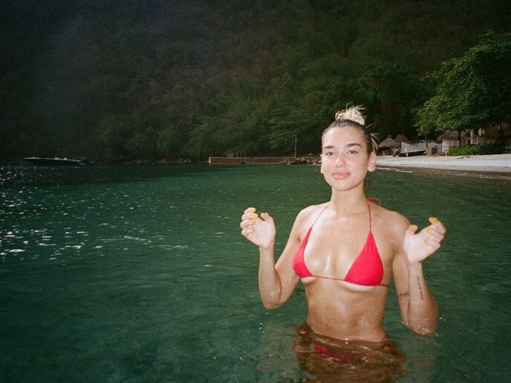 The couple took these cute photos with a disposable camera. Picture: dualipa/Instagram