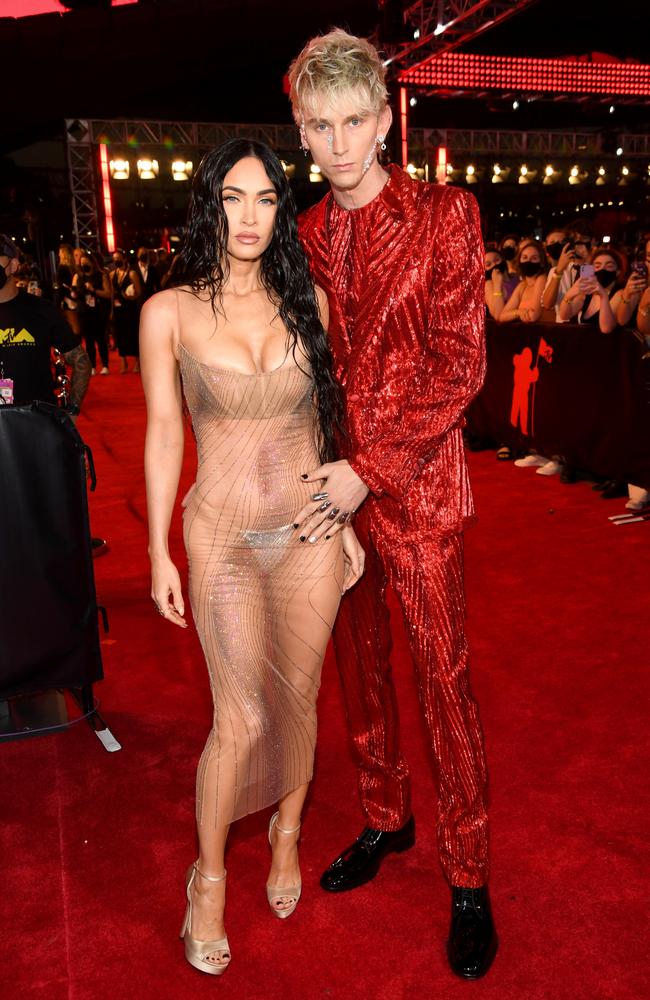 The PDA-loving couple. Picture: Kevin Mazur/MTV VMAs 2021/Getty Images for MTV/ ViacomCBS