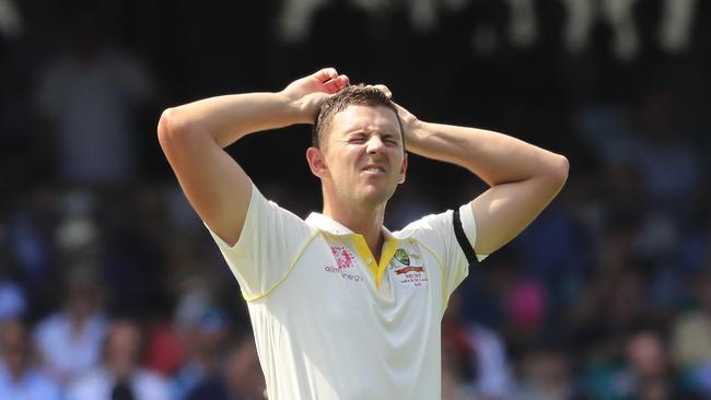 Josh Hazlewood snared two wickets on a frustrating day for the bowlers. Picture: Getty Images