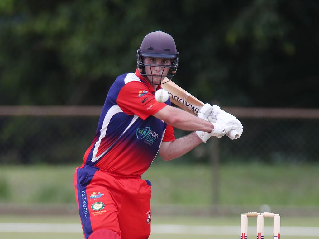 Mulgrave batsman Matt Wilkins in action in the Cricket Far North Grand Final match between Rovers, held at Griffiths Park. Picture: Brendan Radke