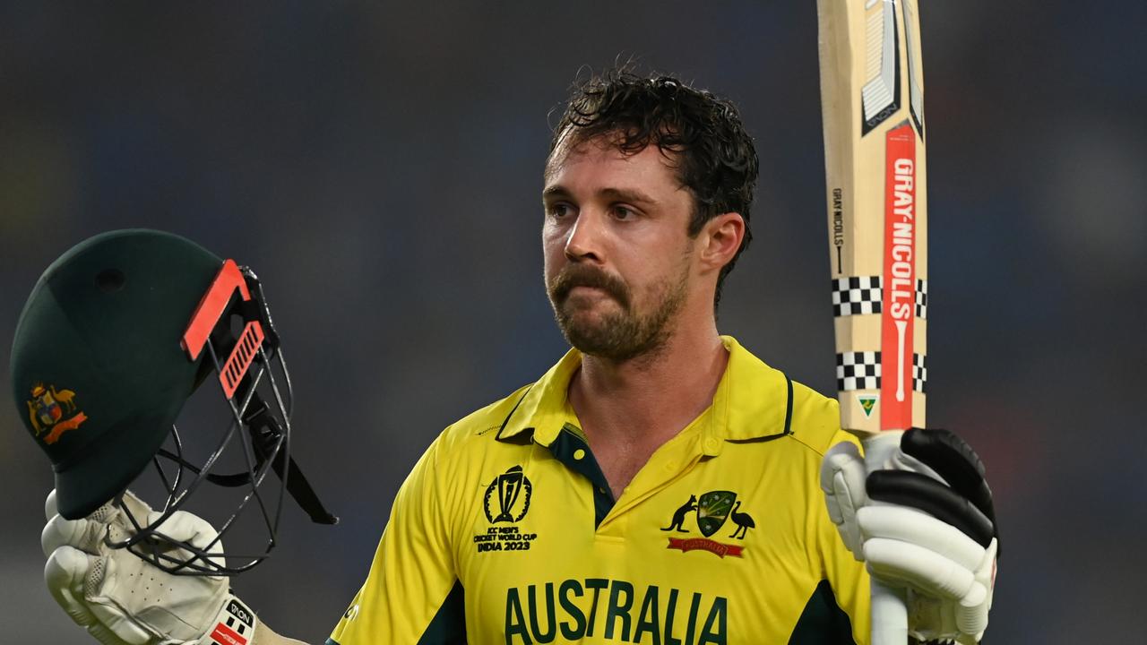 There was no room for Travis Head in the ICC’s Team of the Tournament. (Photo by Gareth Copley/Getty Images)