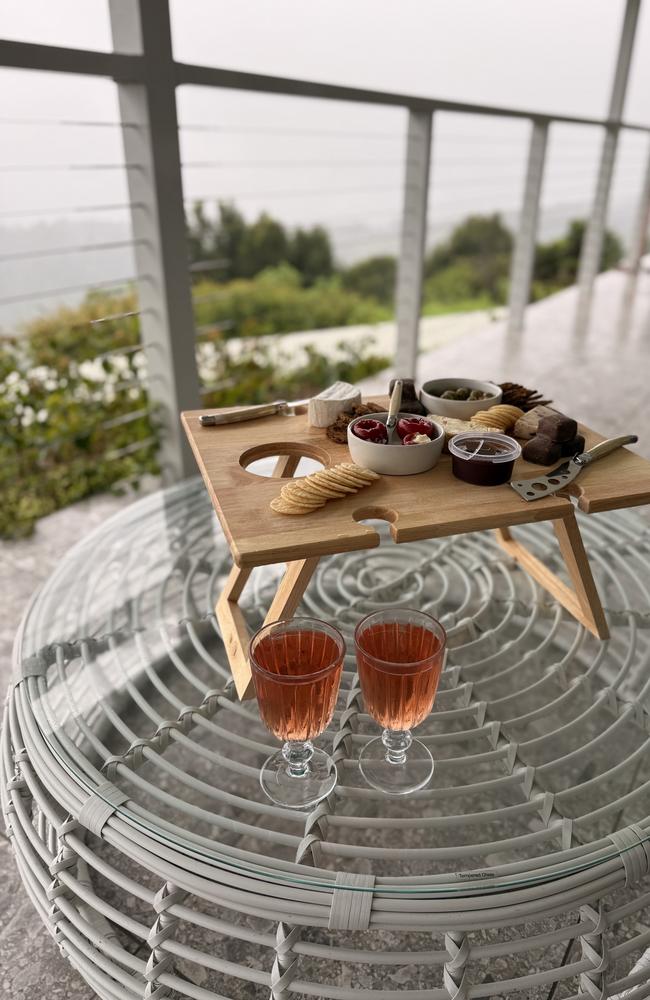 The deck on Elsie's Cottage in Montville is the perfect place to sample local produce and wines. Photo: Mark Furler