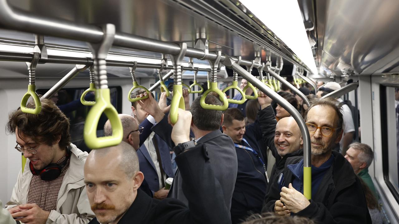 The Metro services was brought to a stop in central Sydney on Tuesday afternoon. Picture: Richard Dobson / NewsWire