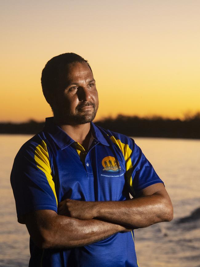 Mornington Island mayor Kyle Yanner said Dreamtime Aroha had “put out a bullshit story that our girls are selling ­themselves”. Picture: Brian Cassey