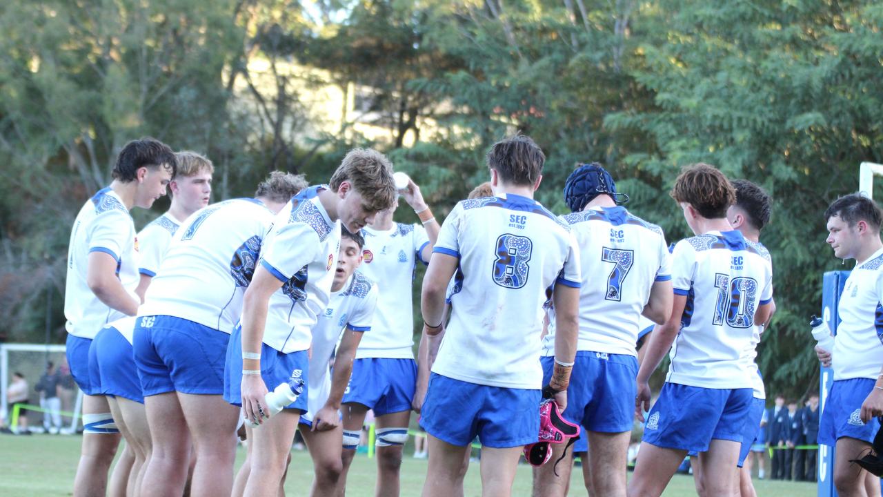 AIC First XV rugby action between St Laurence's and St Edmund's on Wednesday, May 22, 2024.