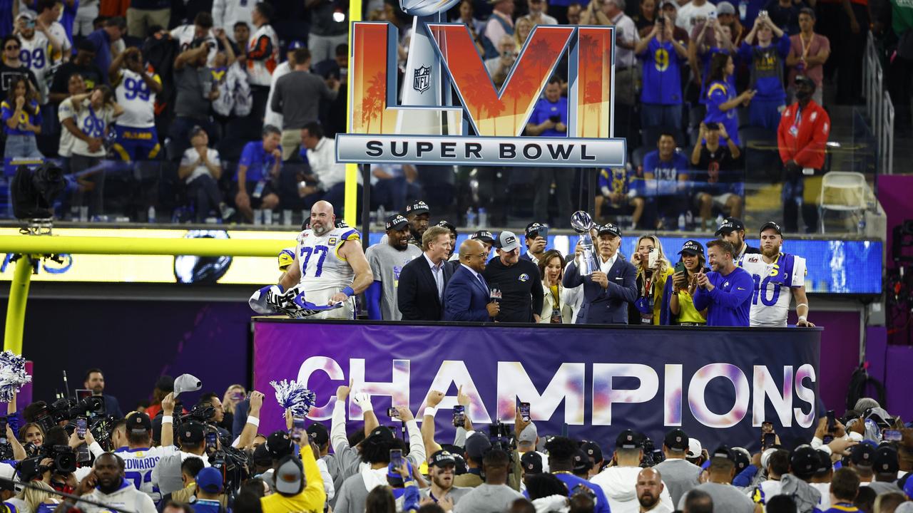 Super Bowl LVI Trophy Presentation for Los Angeles Rams 