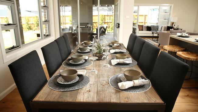 The large open-plan kitchen and family area is at the rear of the home.