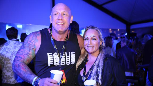 Toby Lesniewski and Rhianna Upton at the Out 2 Lunch Festival 2025 on Saturday at Broadwater Parklands Southport for Gold Coast at Large. Picture, Portia Large.