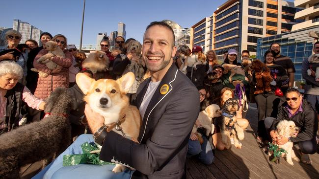 Melbourne lord mayor candidate Jamal Hakim says pets are the key to making Melbourne a top family city. Picture: Supplied