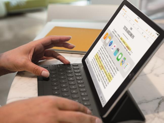 The 9.7 inch iPad Pro is compatable with the Apple Smart Keyboard and Apple Pencil. It offers the productivity features of the top-end iPad Pro 12-inch but in a more convenient size.