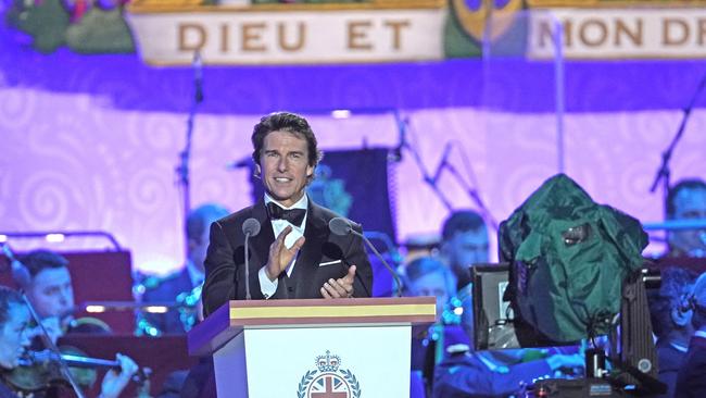 Tom Cruise during the ‘A Gallop Through History’ Platinum Jubilee celebration at the Royal Windsor Horse Show at Windsor Castle. Picture: Getty Images.