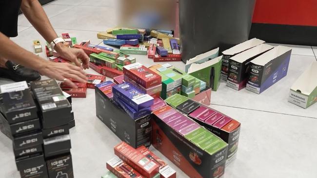 NSW Health have raided Tobacconists across Sydney with seven retailers being raided in the last five days. Six retailers were raided across Potts Point. Picture: NSW Health,