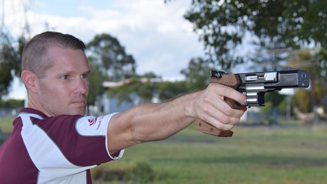 Queensland pistol representative and South Burnett Pistol Club member Scott Collier.