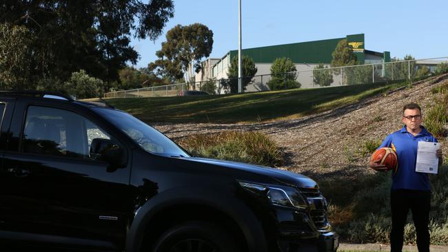 Basketball coach Raph Cossa is calling on Monash Council to improve parking at Waverley Basketball Stadium after getting fined. Picture: Stuart Milligan