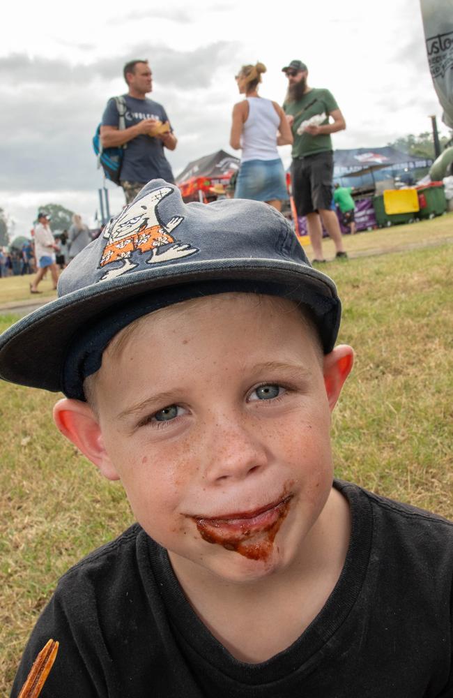 Harry Searle enjoys sampling chocolate treats at Meatstock - Music, Barbecue and Camping Festival at Toowoomba Showgrounds.Friday March 8, 2024 Picture: Bev Lacey