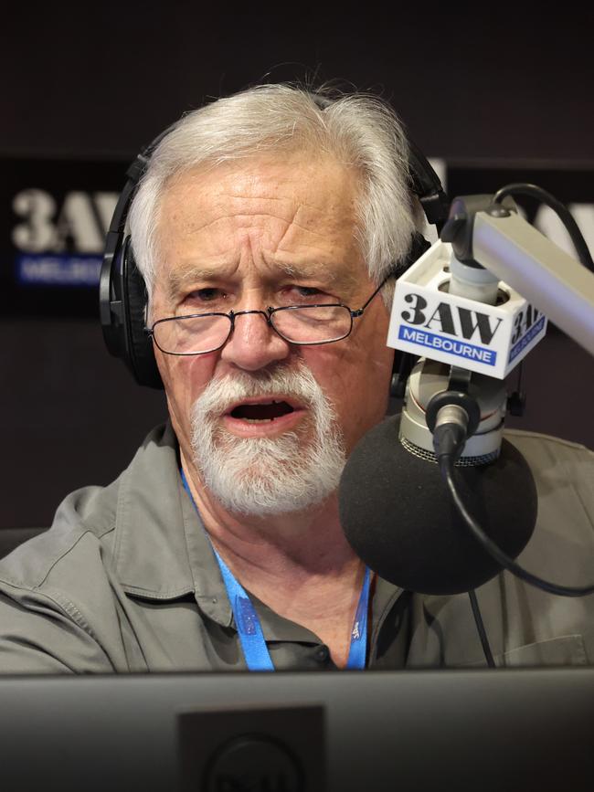 Neil Mitchell on his last day at 3AW in 2023. Picture: David Caird.