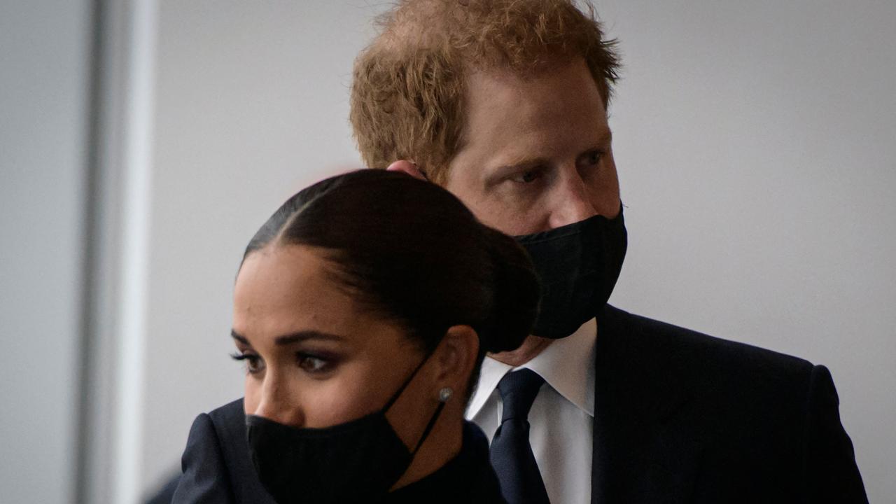 Prince Harry and Meghan Markle, the Duke and Duchess of Sussex, visit the One World Trade Center observation deck in New York.